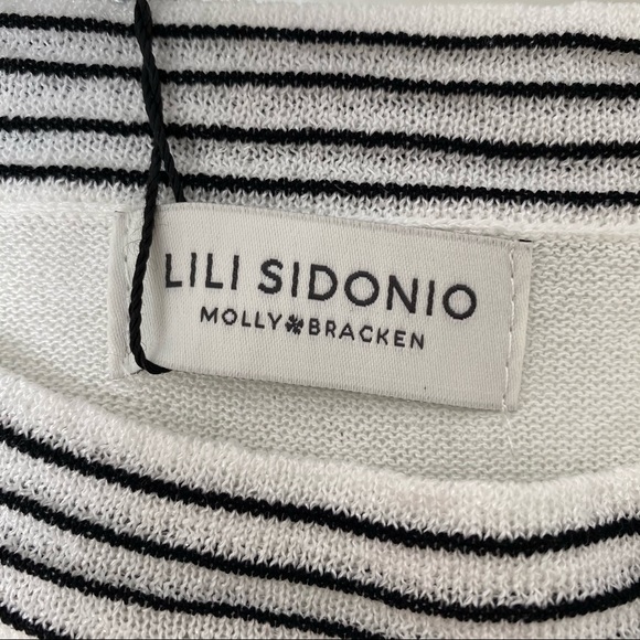 🇫🇷 Lili Sidonio Cream & Black Knit Top - Picture 5 of 11